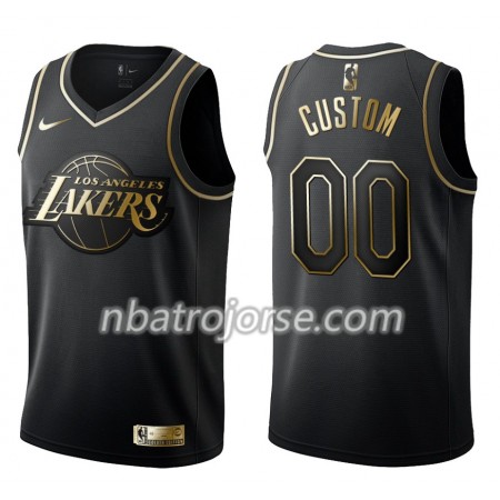 Män Los Angeles Lakers Tröja Skräddarsydda Nike Svart Guld Edition Swingman